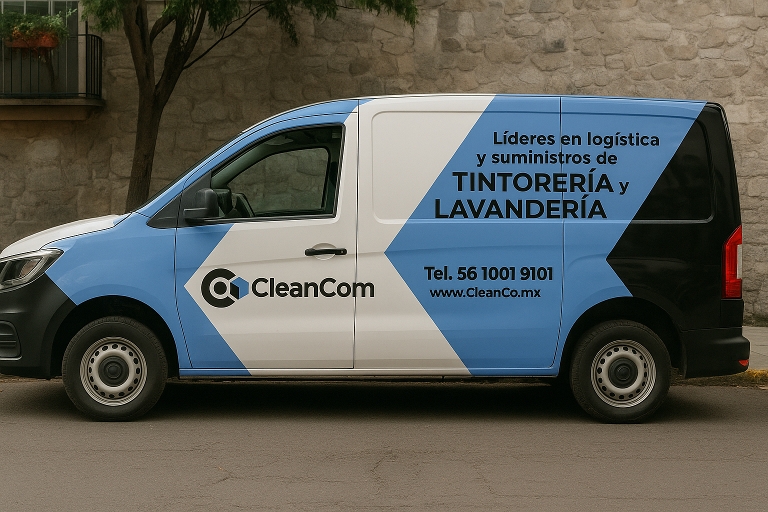 Camioneta CleanCom de servicio a domicilio